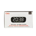 Επιτραπέζιο Ρολόι Osio OCA-3015W ξυπνητήρι με θερμοκρασία και ημερομηνία, Άσπρο
