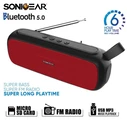 Φορητό Ηχείο Bluetooth Sonic Gear 5.0 SUPER BASS FM RADIO B.RED