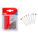 Πινέζες Με Mp Κεφάλι Pa356-2 Μεταλλικές 3.75cm Πολύχρωμες 90τμχ