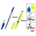 Σετ Στυλό MP & μαρκαδόρος υπογράμμισης PA661, μπλε & κίτρινο, 3τμχ