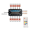 Fan Controller Powertech RGB Pcf01-5C Με Ασύρματο Χειριστήριο, 10 Connectors