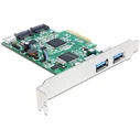 Controller PCIe Delock 2x USB3.0 ext + 2x SATA 3 int