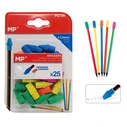 Σετ Γόμα Mp Καπάκι Για Μολύβι Pg136 Διάφορα Χρώματα 25τμχ