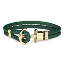 Βραχιόλι Unisex Paul Hewitt Phphlggxs (14,5cm) Δερμάτινο Green With Gold