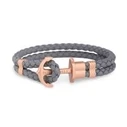 Βραχιόλι Unisex Paul Hewitt Ph-Ph-Lrtsgxs (14-15cm) Δερμάτινο Gray