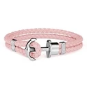 Βραχιόλι Unisex Paul Hewitt Phphlsaxs (14,5cm) Δερμάτινο Pink With Silver