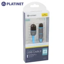 Καλώδιo USB Platinet Universal 2 IN 1 Micro & Lightning PLUGS BLUE