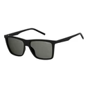Polaroid Men's Sunglasses PLD2050/S 807 — Black Plastic Frame, Grey Polarized Lenses (55/15/140 mm)