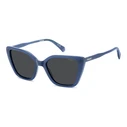 Polaroid Women Sunglasses PLD4189/S MVU - Cat Eye Blue Frame, Grey Polarized Lenses (53/18/140 mm)