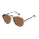 Polaroid Unisex Sunglasses PLD6225/S KB7/HE Aviator Polarized Grey Frame Brown Lens