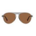 Polaroid Unisex Sunglasses PLD6225/S KB7/HE Aviator Polarized Grey Frame Brown Lens