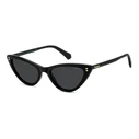 Polaroid Women's Sunglasses PLD6246/S 807/M9 – Cat Eye, Grey Polarized Lenses, Black Frame (52/18/140 mm)