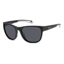 Polaroid Sport Unisex Sunglasses PLD7051S003 — Black Resin Frame, Grey Lenses, 57/19/130 mm