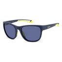 Polaroid Sport Unisex Sunglasses PLD7051/S FLL – Navy blue resin frame, blue lenses, 57/19/130 mm