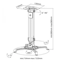 Βάση Projector Sbox CEILING MOUNT Μέγιστο Φορτίο 13.5kg Ασημί