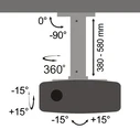 Βάση Projector Sbox CEILING MOUNT Μέγιστο Φορτίο 13.5kg Ασημί