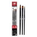 ARTIX PAINTS σετ πινέλων ζωγραφικής PP281 μαύρο 3τμχ