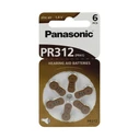 Hearing Aid Batteries Panasonic PR312 Zinc Air 1 4V 6 Pack