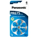 Μπαταρίες Ακουστικών Βαρηκοΐας Panasonic Pr675, Mercury Free, 1.4V, 6τμχ