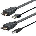 Vivolink καλώδιο HDMI male - HDMI male / USB-A male 4m Μαύρο (PROHDMIUSBAB4)