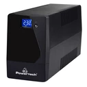 UPS Powertech Line Interactive PT-1050LCD με Οθόνη, 1050VA, 630W, 2x Schuko, 2x RJ45/RJ11