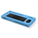 Σετ Πληκτρολόγιο Και Ποντίκι Ασύρματο Powertech PT-1060, 1600dpi, μαύρο