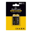 Αλκαλικές Μπαταρίες Powertech Super Alkaline PT-1215, 9V, 1τμχ