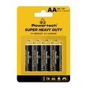Μπαταρία Zinc Powertech Carbon Super Heavy Duty PT-1219, Aa, 1.5V, 4τμχ