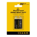 Μπαταρία Zinc Powertech Carbon Super Heavy Duty PT-1220, 9V, 1τμχ