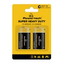 Μπαταρία Zinc Powertech Carbon Super Heavy Duty PT-1221, R14 1.5V, 2τμχ