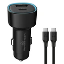 Φορτιστής Αυτοκινήτου Powertech PT-1230, Καλώδιο, Usb/USB-C, 48W, Μαύρος