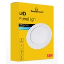 LED Panel Powertech Pt-1270 Χωνευτό, 18W, Φ22Cm, 4000K, 1440Lm, Λευκό