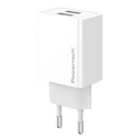 Φορτιστής Πρίζας Powertech Pt-1321, 2X Usb, 12W, Λευκός