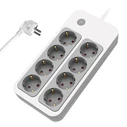 POWERTECH Safety Power Strip PT-1534 8 Outlets 16A 1.5m White