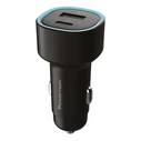 POWERTECH Car Charger PT-1539 85W USB and USB C Black
