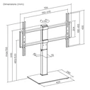 Powertech PT-1565 Επιτραπέζια Βάση Τηλεόρασης έως 75" και 40kg Ασημί