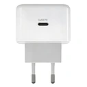 Powertech Φορτιστής GaN με Θύρα USB-C και Καλώδιο USB-C - USB-C 60W Power Delivery / Quick Charge 3.0 Λευκός (PT-1581)