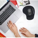 POWERTECH PT-1611 Mouse Pad with Wrist Rest, 23 x 19 x 1.8 cm, Black