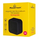 POWERTECH μίνι φορητό ηχείο TWS PT-1626, μαγνητικό, 5W, Bluetooth 5.0, 400mAh, μαύρο