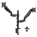 Powertech Desk Mount for 2 Monitors PT-1628, 17-32", up to 9kg per monitor