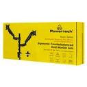 Powertech Desk Mount for 2 Monitors PT-1628, 17-32", up to 9kg per monitor