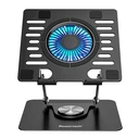POWERTECH Laptop Cooling Stand PT-1630 up to 17", 110mm Blue LED Fan, Metal, Black