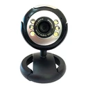 Webcam Powertech PT-509 1.3MP, Plug & Play, μαύρη