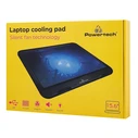 Βάση Laptop Powertech PT-740 έως 15.6", 125mm fan, LED, μαύρο