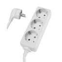 Πολύπριζο Powertech PT-868, 3x schuko, 16A, 1.5m, λευκός