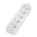 Πολύπριζο Powertech PT-869, 5x schuko, 16A, 1.5m, λευκός