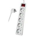 Πολύπριζο Powertech PT-874, 5x schuko, 16A, 1.5m, λευκός