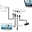Docking Station Powertech Type-C PTH-085, HDMI/RJ45/USB/Type-C PD θύρες, γκρι