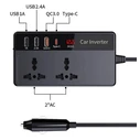 Inverter Αυτοκινήτου Powertech Ptl-023, 200W, 12V Dc σε 220V Ac, με USB-C/3X Usb