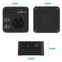 POWERTECH car inverter PTL-028, 200W, 12V/24V DC to 110V/220V AC, with 2x USB-C / 2x USB